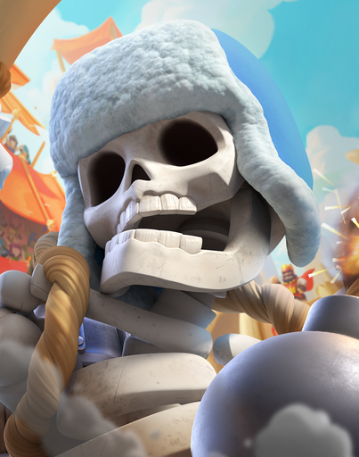 Giant Skeleton troop — Clash Royale Merge Tactics
